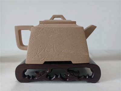 與陶刻名家、高工趙輝老師合作（袁強(qiáng) 制壺 趙輝陶刻）